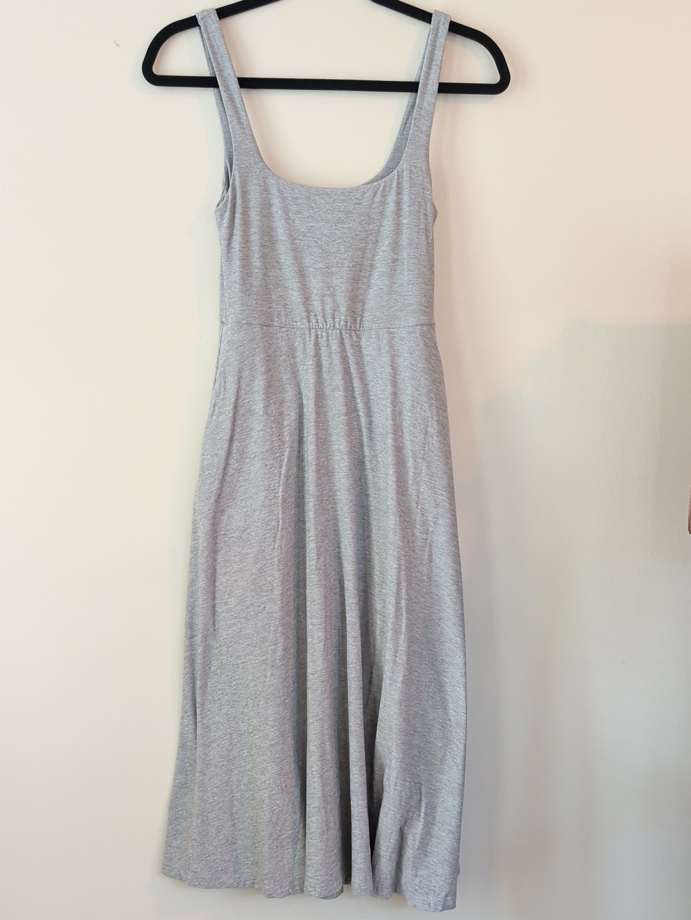Beyond Yoga Light Gray Scoop Neck Maxi Dress